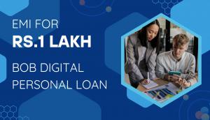 BOB Digital Personal Loan EMI Calculation for 1 Lakh