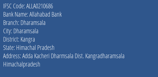 Allahabad Bank Dharamsala Branch Kangra IFSC Code ALLA0210686