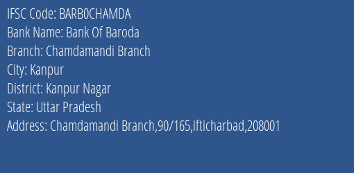 Bank Of Baroda Chamdamandi Branch Branch IFSC Code