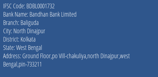 Bandhan Bank Limited Baliguda Branch IFSC Code