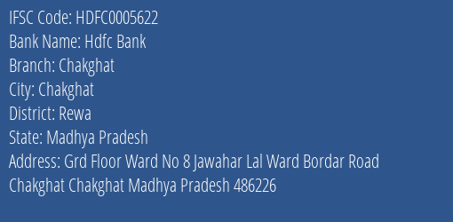 Hdfc Bank Chakghat Branch Rewa IFSC Code HDFC0005622