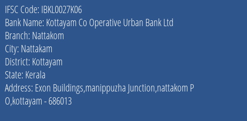 Idbi Bank Kottayam Co Operative Urban Bank Ltd Branch, Branch Code 027K06 & IFSC Code IBKL0027K06
