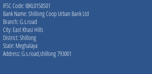 Idbi Bank Shillong Coop Urban Bank Ltd Branch, Branch Code 158S01 & IFSC Code IBKL0158S01
