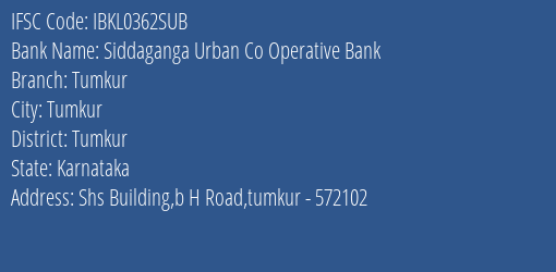 Idbi Bank Siddaganga Urban Co Operative Bank Branch, Branch Code 362SUB & IFSC Code IBKL0362SUB
