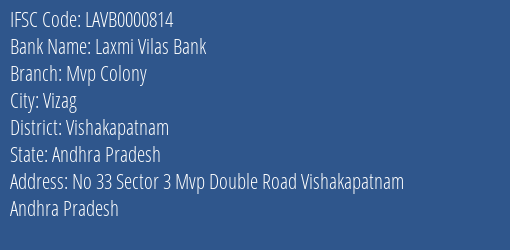 Laxmi Vilas Bank Mvp Colony Branch IFSC Code