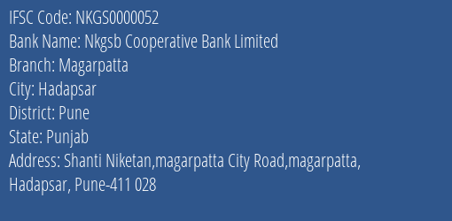 Nkgsb Cooperative Bank Limited Magarpatta Branch IFSC Code