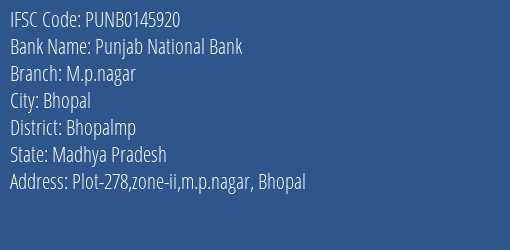 Punjab National Bank M.p.nagar Branch IFSC Code