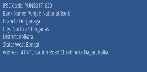 Punjab National Bank Durganagar Branch IFSC Code