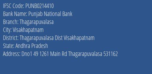 Punjab National Bank Thagarapuvalasa Branch IFSC Code