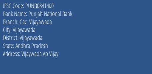 Punjab National Bank Cac Vijayawada Branch IFSC Code
