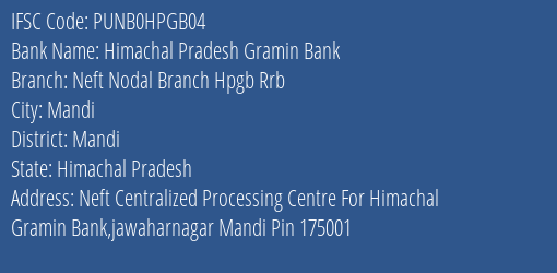 IFSC Code punb0hpgb04 of Himachal Pradesh Gramin Bank Chamba Branch