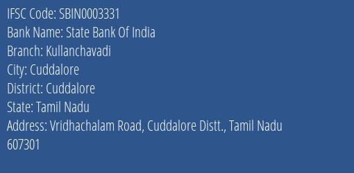 State Bank Of India Kullanchavadi Branch Cuddalore IFSC Code SBIN0003331