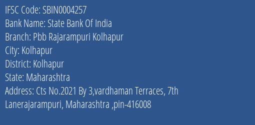 State Bank Of India Pbb Rajarampuri Kolhapur Branch IFSC Code
