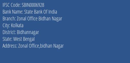 State Bank Of India Zonal Office Bidhan Nagar Branch, Branch Code 006928 & IFSC Code SBIN0006928