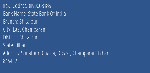 State Bank Of India Shitalpur Branch Shitalpur IFSC Code SBIN0008186
