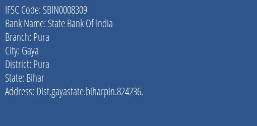 State Bank Of India Pura Branch Pura IFSC Code SBIN0008309