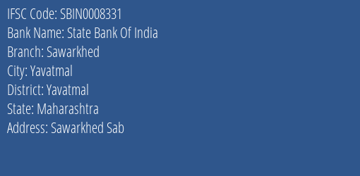 State Bank Of India Sawarkhed Branch IFSC Code