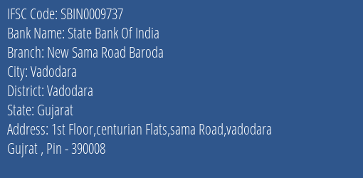 State Bank Of India New Sama Road Baroda Branch IFSC Code