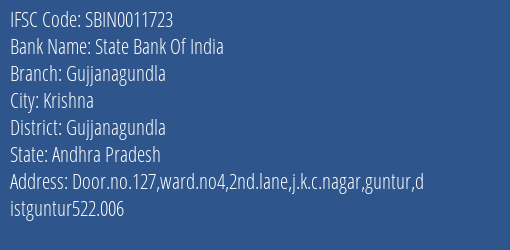 State Bank Of India Gujjanagundla Branch Gujjanagundla IFSC Code SBIN0011723
