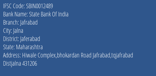 State Bank Of India Jafrabad Branch Jaferabad IFSC Code SBIN0012489