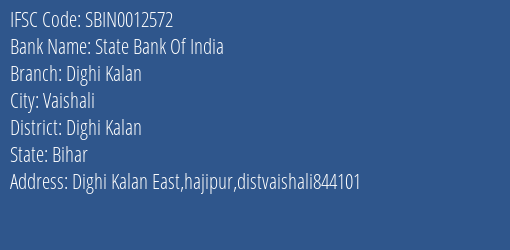 State Bank Of India Dighi Kalan Branch Dighi Kalan IFSC Code SBIN0012572