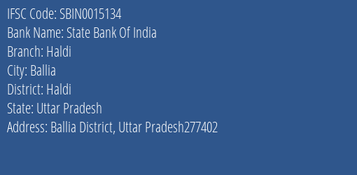State Bank Of India Haldi Branch Haldi IFSC Code SBIN0015134