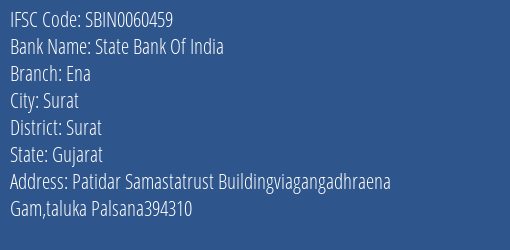 State Bank Of India Ena Branch IFSC Code