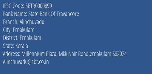 State Bank Of Travancore Alinchuvadu Branch, Branch Code 000899 & IFSC Code SBTR0000899