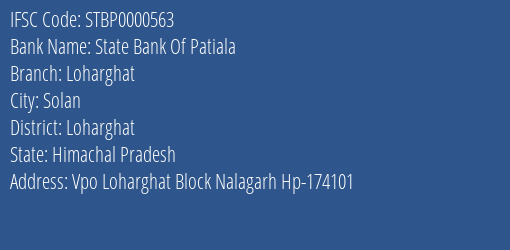 State Bank Of Patiala Loharghat Branch Loharghat IFSC Code STBP0000563