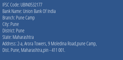 Union Bank Of India Pune Camp Branch IFSC Code