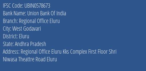 Union Bank Of India Regional Office Eluru Branch Eluru IFSC Code UBIN0578673