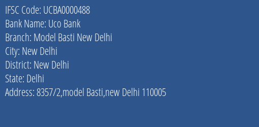 Uco Bank Model Basti New Delhi Branch IFSC Code