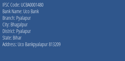 Uco Bank Pyalapur Branch Pyalapur IFSC Code UCBA0001480