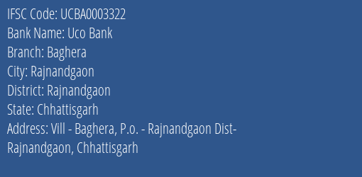 Uco Bank Baghera Branch, Branch Code 003322 & IFSC Code UCBA0003322