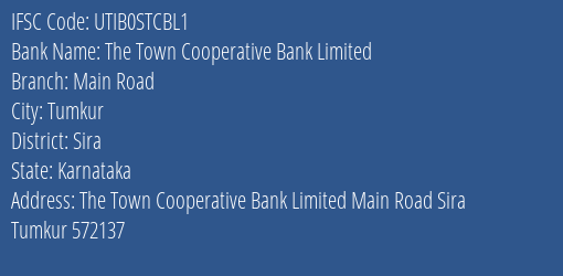 Axis Bank The Town Cooperative Bank Limited Branch Tumkur IFSC Code UTIB0STCBL1