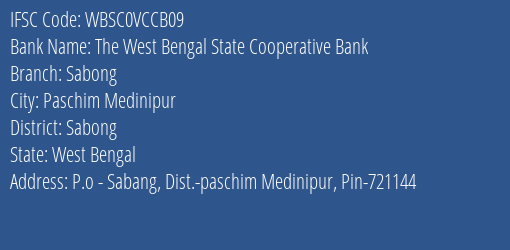 The West Bengal State Cooperative Bank Sabong Branch IFSC Code