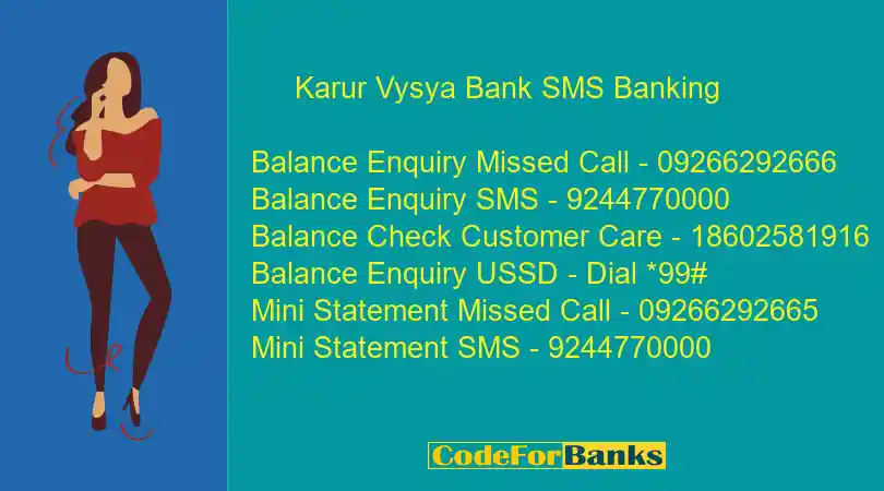 Karur Vysya Bank Balance Enquiry Number
