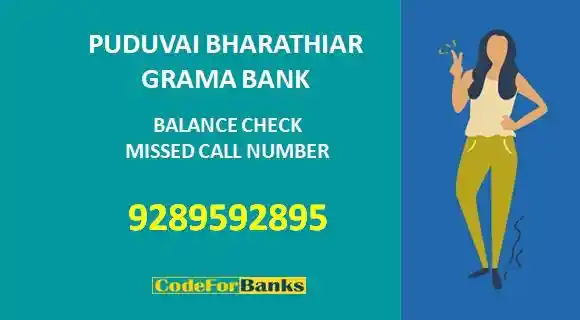 Puduvai Bharathiar Grama Bank Balance Check Number