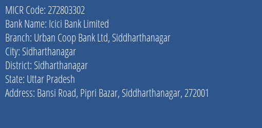 Urban Coop Bank Ltd Pipri Bazar MICR Code