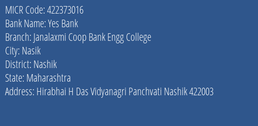 Janalaxmi Coop Bank Engg College MICR Code