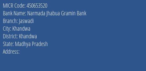 Bank Of India Jaswadi Branch Address Details and MICR Code 450653520