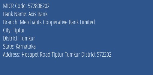 Merchants Cooperative Bank Limited Hosapet Road MICR Code